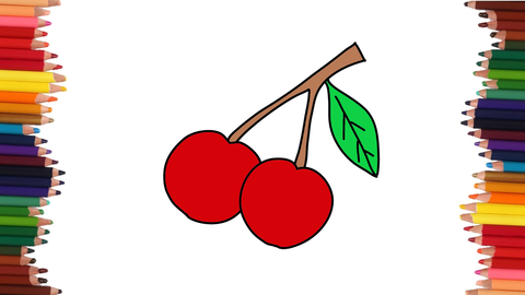 COMO DIBUJAR CEREZAS
