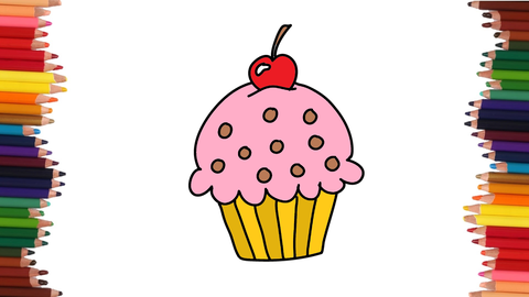 COMO DIBUJAR UN CUPCAKE