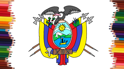 COMO DIBUJAR EL ESCUDO DE ECUADOR