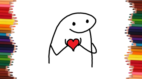 COMO DIBUJAR FLOR CON UN CORAZON