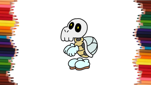 COMO DIBUJAR A KOOPA CALAVERA