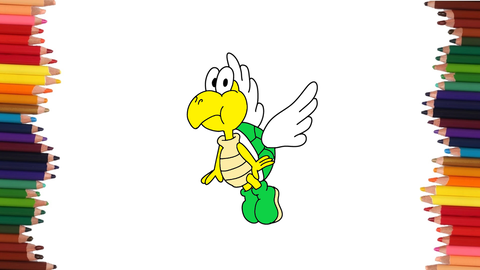 COMO DIBUJAR A KOOPA VOLADOR DE MARIO BROS