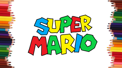 COMO DIBUJAR EL LOGO DE MARIO BROS