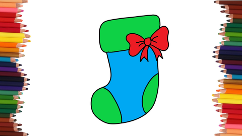 COMO DIBUJAR UNA MEDIA DE NAVIDAD