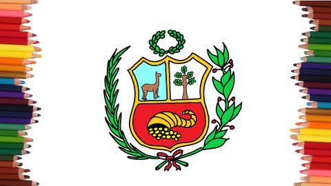 COMO DIBUJAR EL ESCUDO DEL PERU