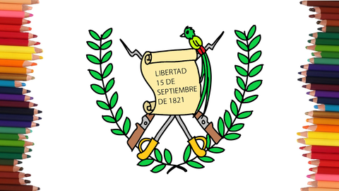 COMO DIBUJAR EL ESCUDO DE GUATEMALA