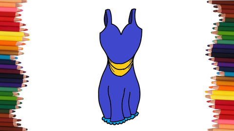 COMO DIBUJAR UN VESTIDO ELEGANTE