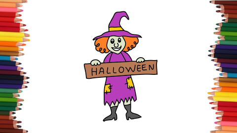 COMO DIBUJAR UN BRUJA