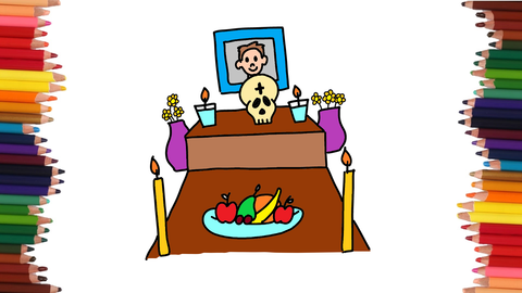 COMO DIBUJAR UN ALTAR PARA EL DIA DE MUERTOS