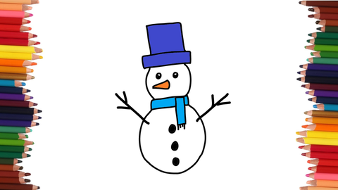 COMO DIBUJAR UN MUÑECO DE NIEVE