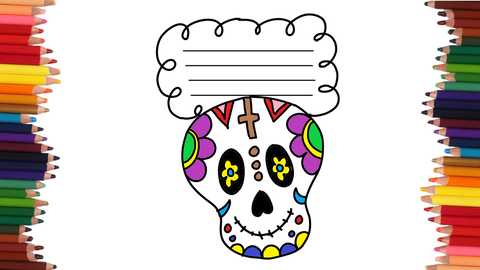 COMO DIBUJAR UNA CALAVERITA LITERARIA