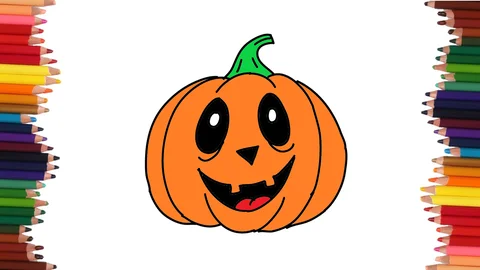 COMO DIBUJAR UNA CALABAZA