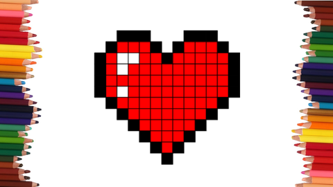 COMO DIBUJAR UN CORAZON EN PIXEL ART