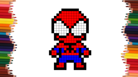 COMO DIBUJAR A SPIDERMAN EN PIXEL ART