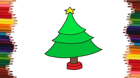 COMO DIBUJAR UN ARBOL DE NAVIDAD