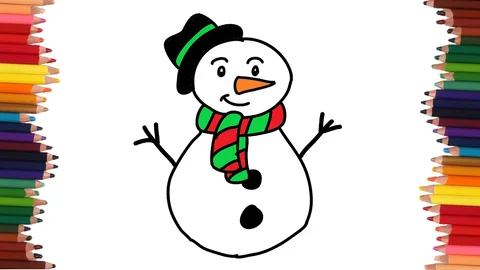 COMO DIBUJAR UN HOMBRE DE NIEVE