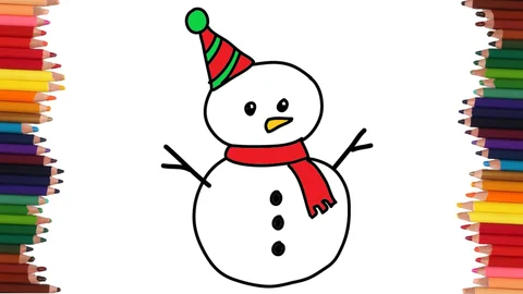 COMO DIBUJAR UN HOMBRE DE NIEVE