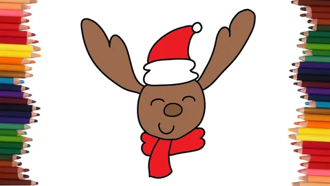 COMO DIBUJAR UN RENO NAVIDEÑO