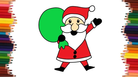 COMO DIBUJAR A SANTA CLAUS