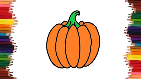 COMO DIBUJAR UNA CALABAZA