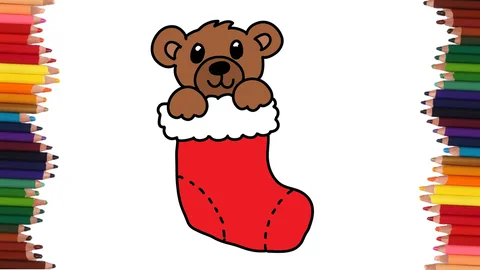 COMO DIBUJAR UN OSITO NAVIDEÑO