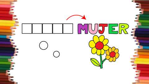 COMO DIBUJAR LA PALABRA MUJER
