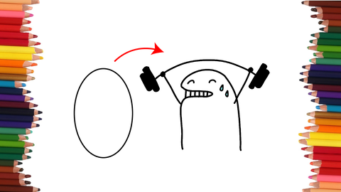 DIBUJANDO A FLORK LEVANTANDO PESAS