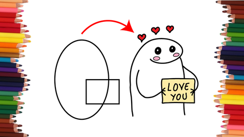 COMO DIBUJAR A FLORK CON UN LETRERO DE AMOR