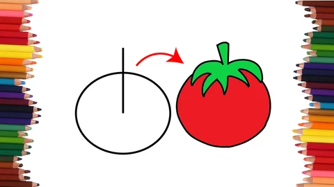 COMO DIBUJAR UN TOMATE
