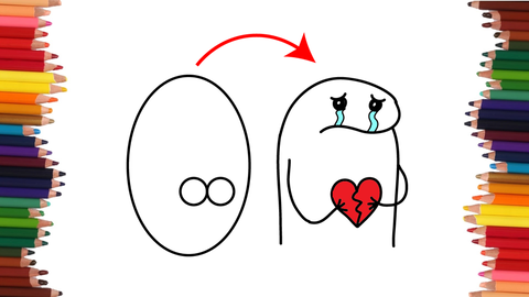 COMO DIBUJAR A FLORK CON EL CORAZON ROTO