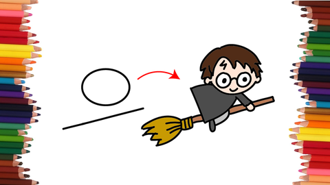 COMO DIBUJAR A HARRY POTTER VOLANDO