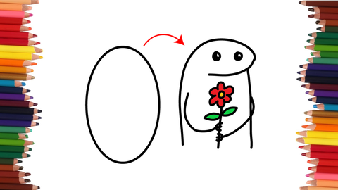 COMO DIBUJAR A FLORK CON UNA FLOR